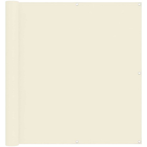 vidaXL Balkong Skjerm Krem 110 x 200 cm Oxford Stoff