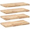 vidaXL Flytende hyller 4 stk 60x40x4 cm ubehandlet heltre akasie
