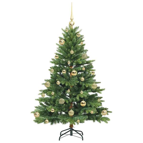 vidaXL Kunstig juletre med 150 LED med stativ gr&oslash;nn 120 cm PE og PVC