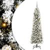 vidaXL Kunstig juletre med 300 LED Hvit 210 cm PVC og Metall og Plast