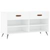 vidaXL Skobenk hvit 102x35x55 cm konstruert tre