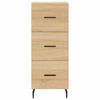 vidaXL Highboard sonoma eik 34,5x34x180 cm konstruert tre