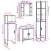 vidaXL Baderomsskapsett 4 deler r&oslash;kt eik konstruert tre