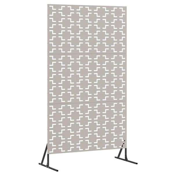 vidaXL Personvernsvegg Gr&aring; 100 x 50 x 180 cm Cortenst&aring;l