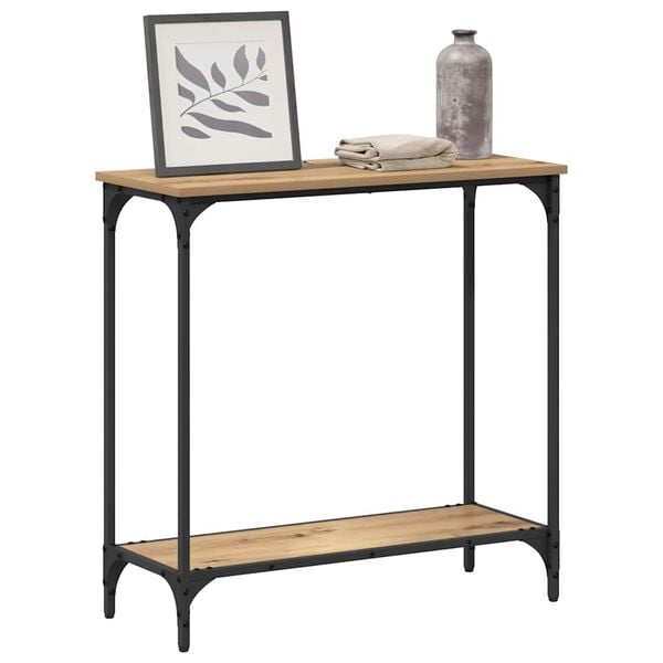 vidaXL Konsollbord artisan eik 75 x 30.5 x 75 cm Konstruert tre