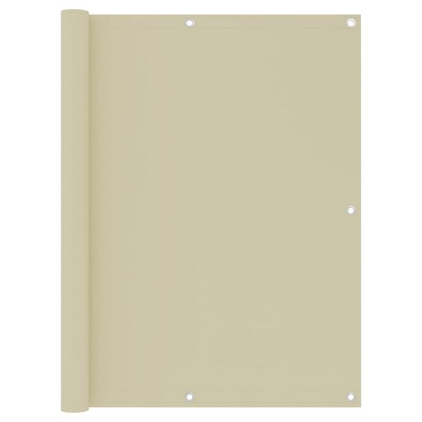 vidaXL Balkongskjerm kremhvit 120x500 cm oxfordstoff