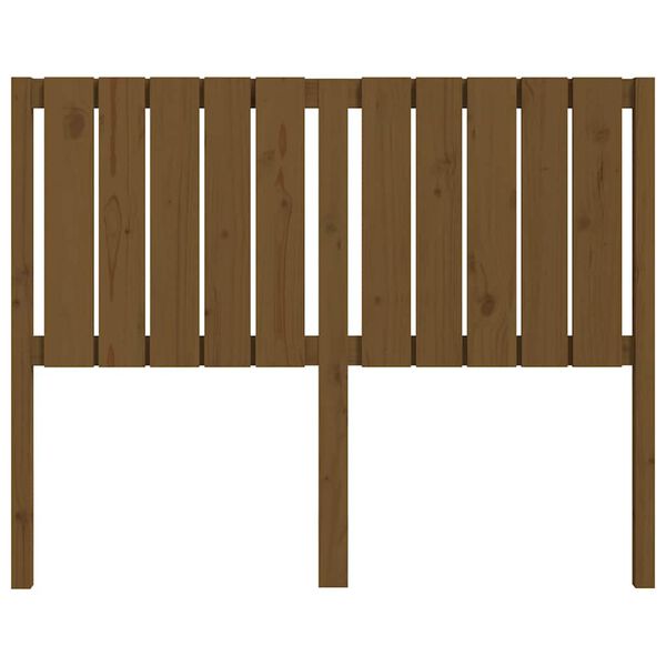 vidaXL Sengegavl honningbrun 125,5x4x100 cm heltre furu