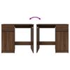 vidaXL Skrivebord brun eik 86x49x76 cm konstruert tre