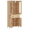 vidaXL Highboard sonoma eik 69,5x34x180 cm konstruert tre