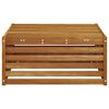 vidaXL Utebord Solid akasietre Naturlig 79 x 79 x 37 cm
