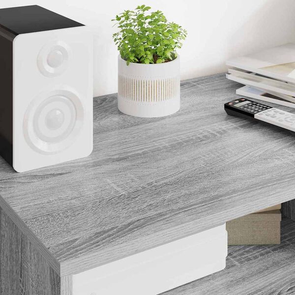 vidaXL TV-skap med skuff Grå Sonoma 100 x 48 x 43 cm Konstruert tre