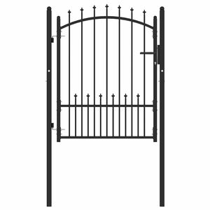 vidaXL Gjerdeport med spisser EMMEN 104 x 109,5 cm L&aring;sbar