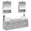vidaXL Baderomsskapsett 5 pcs Betonggr&aring; 50 x 14,5 x 70 cm