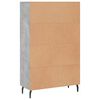 vidaXL Highboard betonggr&aring; 69,5x31x115 cm konstruert tre
