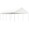 vidaXL Paviljong med tak hvit 8,92x4,08x3,22 m polyetylen