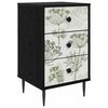 vidaXL Nattbordskap GOTHA Svart eik 36 x 33 x 61 cm Konstruert tre