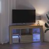 vidaXL Hj&oslash;rne LED TV-skap Sonoma eik 100 x 40 x 50 cm Konstruert tre