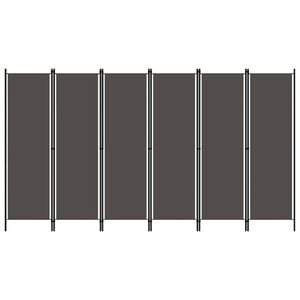 vidaXL Romdeler med 6 paneler antrasitt 300x180 cm