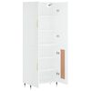 vidaXL Highboard hvit 69,5x34x180 cm konstruert tre