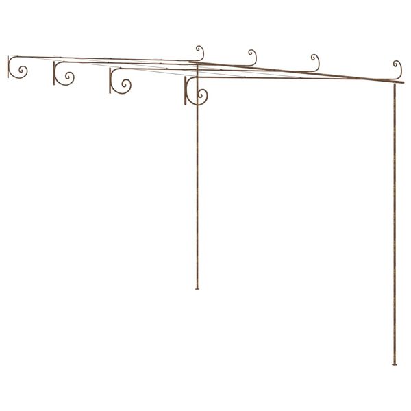 vidaXL Hagepergola antikk brun 4x3x2,5 m jern