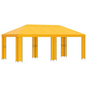 vidaXL Hage Gazebo 6 x 3 m Gul Polyester og st&aring;l 190 gsm