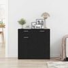 vidaXL Skjenk svart eik 80x36x75 cm konstruert tre
