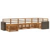 vidaXL Seksjonssofa Sett 7 pcs Naturlig Solid akasietre