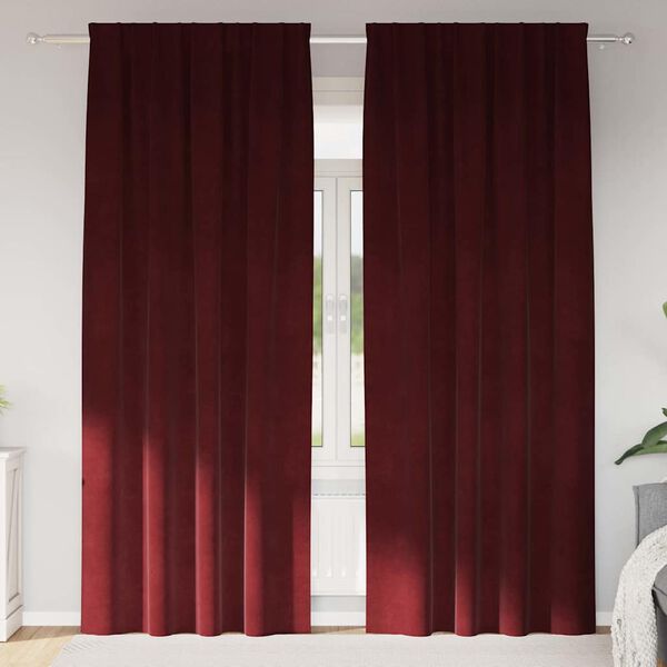vidaXL Blendingsgardiner 2 pcs Vinr&oslash;d 140 x 245 cm Fl&oslash;yel