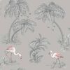 DUTCH WALLCOVERINGS Veggpanel flamingo grå
