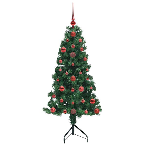 vidaXL Hj&oslash;rne Kunstig Jul Tre med 150 LED gr&oslash;nn 120 cm PVC og metall