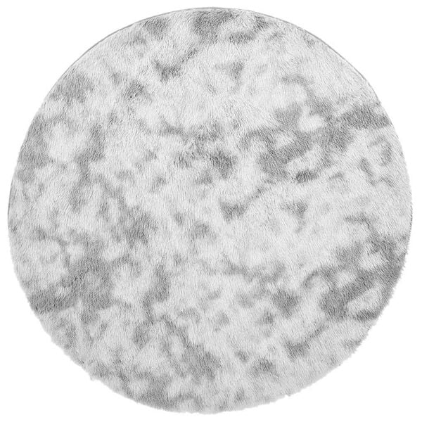 vidaXL Flossteppe med lang luv NAVARRA s&oslash;lvgr&aring; 120x120 cm polyester