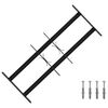 vidaXL Sikkerhetsgitter for vinduer med 2 tverrbjelker 3 stk. 43-74 cm