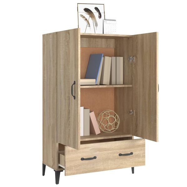 vidaXL Highboard sonoma eik 70x31x115 cm konstruert tre