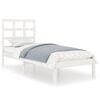 vidaXL Sengeramme hvit heltre 90x190 cm Single