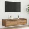 vidaXL TV-benk med LED-lys artisan eik 100X35,5x25 cm