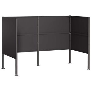 vidaXL Skjerm for s&oslash;ppeldunk 167 x 85 x 113 cm St&aring;l Svart