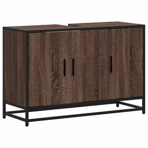 vidaXL Servantskap brun eik 90x33x60 cm konstruert tre