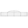 vidaXL Gabionkurv buet 300x50x40/60 cm galvanisert jern