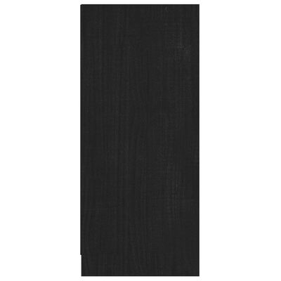 vidaXL Skjenk svart 70x33x76 cm heltre furu