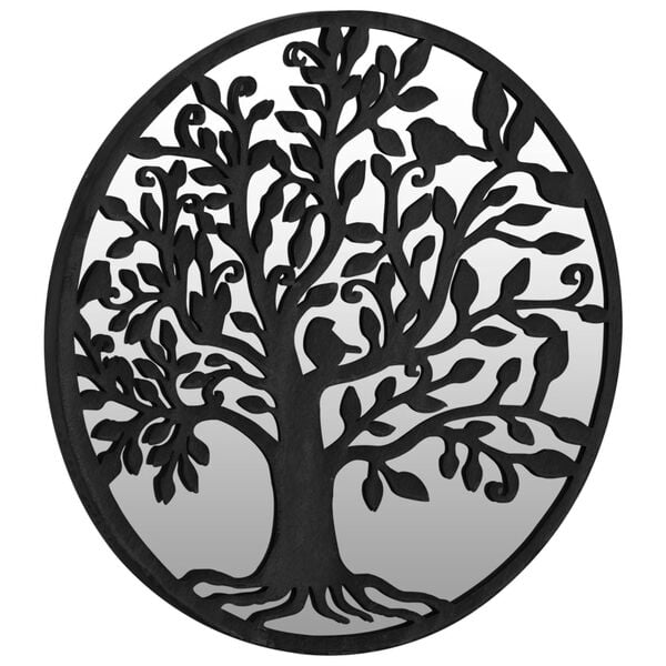 vidaXL Hagespeil svart 60x2,5 cm for utend&oslash;rs bruk jern