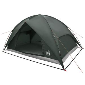 vidaXL Camping Telt med Regntrekk Vanntett 4-personers Army gr&oslash;nn