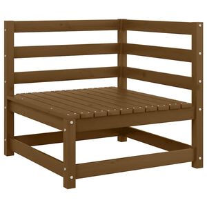 vidaXL Utend&oslash;rs hj&oslash;rnesofa honningbrun heltre furu