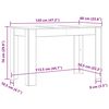 vidaXL Spisebord gammelt tre 120x60x76 cm konstruert tre