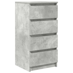 vidaXL Skjenk betonggr&aring; 37,5x35x76 cm konstruert tre