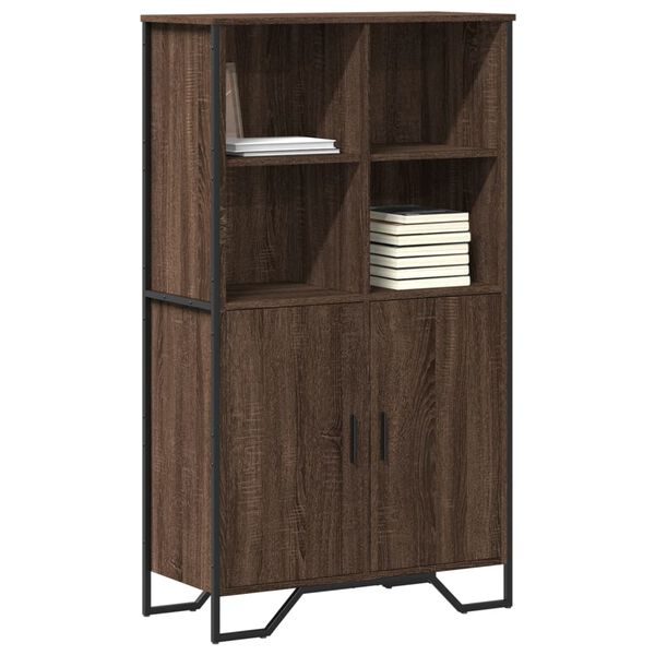vidaXL Highboard brun eik 79,5x35,5x137,5 cm konstruert tre