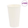 vidaXL Papir kaffekopper 1000 stk 16oz 400 ml hvit