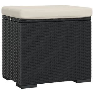 vidaXL Hagefotst&oslash;tte med pute 40 x 30 x 40 cm 110 kg per sete Svart