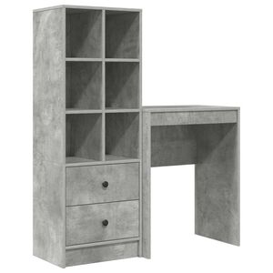 vidaXL Skrivebord Betonggr&aring; 105,5 x 34 x 127 cm 2 stk.