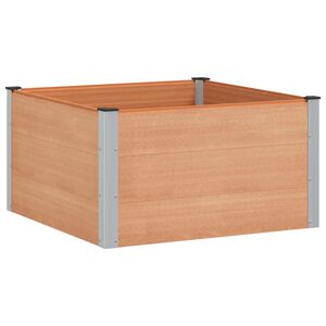 vidaXL H&oslash;ybed Brun 100 x 100 x 54 cm WPC og Aluminium