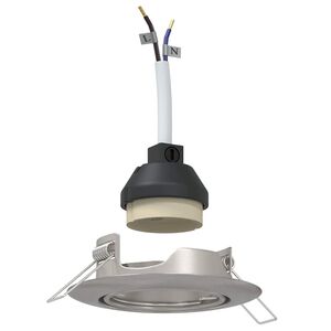 vidaXL Spotlight 6 pcs s&oslash;lv 9 x 9 x 2.5 cm Metall